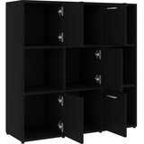 Ormarić za knjige crni 90 x 30 x 90 cm od konstruiranog drva | shoptok.hr