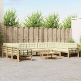  Set vanjskih sofa 10 kom. Bijela i krem | shoptok.hr