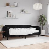  Dnevni krevet s madracem crni 90 x 200 cm baršunasti | shoptok.hr