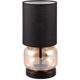 Tri O Crna/narančasta stolna lampa s tekstilnim sjenilom (visina 28,5 cm) Elio – Cijene