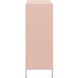 vidaXL Visoka komoda ružičasta 101,5x39x103,5 cm od čelika | shoptok.hr