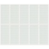  Sklopiva sobna pregrada 5 panela japanski stil 200x170cm bijela | shoptok.hr