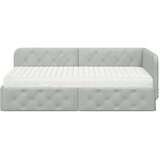 vidaXL Kutni okvir kreveta s madracem Svijetlo siva 90 x 190 cm Baršun | shoptok.hr