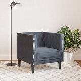  Fotelja Chesterfield tamnosiva baršunasta | shoptok.hr