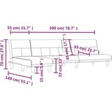 Kutna garnitura na razvlačenje tamnosiva 255x140x70 cm tkanina | shoptok.hr