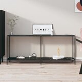 Maison Chic konzolna miza - miza ob steni črna 180x35x75,5 cm kaljeno steklo, (21786217) | Shoptok.si