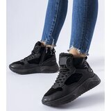 Gemre Black Insulated Sport Snow Boots Fork | ePonuda.com