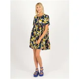 Blutsgeschwister Yellow-Blue Women Floral Dress Seeds Of Love - Women