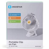 Aigostar Punjivi stoni ventilator sa stezaljkom 2W/5V 2400mAh USB beo | Eponuda.com