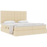  Krevet s od storage s uzglavljem Krema 180 x 200 cm Tkanina | shoptok.hr