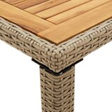  Vrtni stol bež 123 x 60 x 74 cm od poliratana i drva bagrema | shoptok.hr