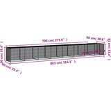  Kavez za kokoši s krovom antracit 803x98x90 cm pocinčani čelik | shoptok.hr