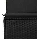  Set od 5 dijelova vrtnih sofa s jastuком Crna Poli ratan Akacija | shoptok.hr