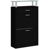 Ormarić za cipele crni 63 x 24 x 104 cm od konstruiranog drva | shoptok.hr
