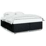 Furnova Posteljni okvir brez vzmetnice črn 200x200 cm blago, (21937848) | Shoptok.si