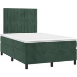 Box spring krevet s madracem tamnozeleni 120x200 cm baršunasti | shoptok.hr