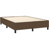  Box spring postelja z vzmetnico LED temno rjava 140x200cm blago, (20895058) | Shoptok.si