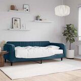  Dnevni krevet s madracem plavi 100 x 200 cm baršunasti | shoptok.hr
