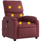  The Living Store Masažni naslanjač vinsko rdeče umetno usnje - Masažni Naslanjač, (21502001) | Shoptok.si