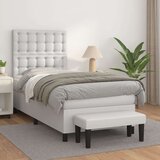  Krevet s oprugama i madracem bijeli 80 x 200 cm od umjetne kože | shoptok.hr
