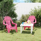 Vrtne stolice za djecu 2kom ružičaste 37x34x44cm PP izgled drva | shoptok.hr