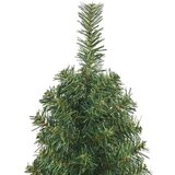vidaXL Ozka umetna novoletna jelka s stojalom zelena 120 cm PVC | Shoptok.si