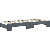  Dnevni krevet na razvlačenje i ladice tamnosivi 80x200 cm | shoptok.hr
