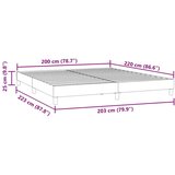  Okvir kreveta bez madraca tamno zeleni 200x220 cm baršun | shoptok.hr