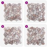  Kamenčići Bež i svijetlo ružičasta 30 x 30 cm Rijeka kamenčić | shoptok.hr