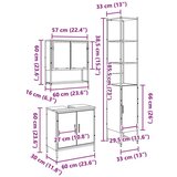  Set kupaonskog namještaja od 3 komada u boji hrasta | shoptok.hr
