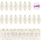 vidaXL Dekoracija božičnega drevesa 40 pcs Šampanjec | Shoptok.si