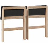  Tapecirani uzglavlje Crna 120 cm Čvrsto borovo drvo | Eponuda.com