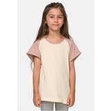 Urban Classics Girls Contrast Raglan Tee whitesand/duskrose | Shoptok.si