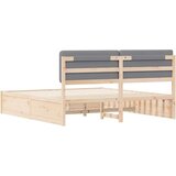  Krevetni okvir s tapiciranim uzglavljem Svijetlo siva | shoptok.hr