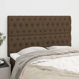 vidaXL Posteljno vzglavje 4 kosa temno rjav 80x7x78/88 cm blago | Shoptok.si