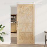 vidaXL drsna vrata s kompletom strojne opreme 93 x 211 cm Trdni borov les, notranja vrata 'ORKDAL'93 x 211 x 4 cm Trdni borov les | Shoptok.si
