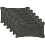  Presvlaka za jastuk 6 pcs HOUTEN Tamnosiva 40 x 70 cm Bouclé | shoptok.hr