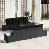 vidaXL Sofa 6 pcs Crna 294 x 62 x 69 cm poliratan Cijene