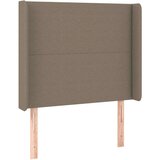 vidaXL LED uzglavlje smeđesivo 93 x 16 x 118/128 cm od tkanine | shoptok.hr