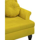  Klupa s jastucima Žuta 120 5 x 65 x 75 cm baršunasta | shoptok.hr