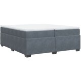 s oprugama i madracem tamnosivi 200x200 cm baršunasti | shoptok.hr