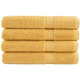 vidaXL Premium brisače 4 kosi zlata 100x200 cm 600 gsm 100 % bombaž Cene