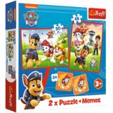 Puzzle Memorijske kartice 2u1 Paw Patrol Pas i tim u akciji Trefl 93337 | Shoptok.si