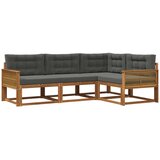 vidaXL Zunanja garnitura za sedenje 4 pcs Naravna in antracitna, (5000280102) | Shoptok.si