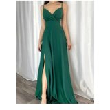 Dewberry 74886 Rope Strap Slit Evening & Graduation Dress-GREEN Cijene