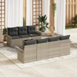  Vrtna sedežna garnitura 8 pcs Svetlo siva in temno siva | Shoptok.si