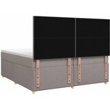  Boxspring krevet s madracem Sivosmeđa 200 x 200 cm Tkanina Smeđesiva 200 x 200 x 140.5 cm | Shoptok.si