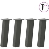  Noge za klubsko mizico 4 kosi antracitne 30 cm jeklo | Shoptok.si
