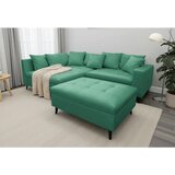 MID.YOU ecksofa inkl. hocker, mikrovlakna zelena | Shoptok.si