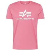 Alpha Industries Majica svetlo roza / bela